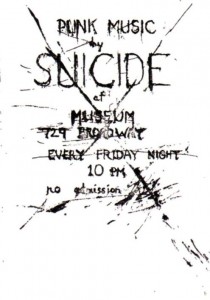 SUICIDE band flyer